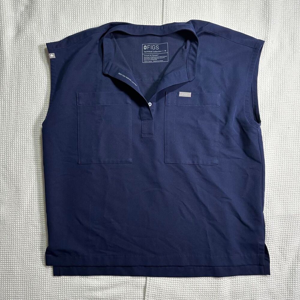 Figs Women's Navy and Blue Blouse